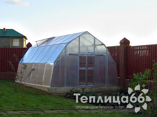 Теплица усиленная Кедр под поликарбонат, ширина 4,5 метра, промышленная (разборная, в упаковке)