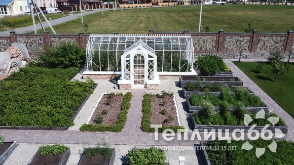 Индивидуальная теплица Ботаник в белом цвете!