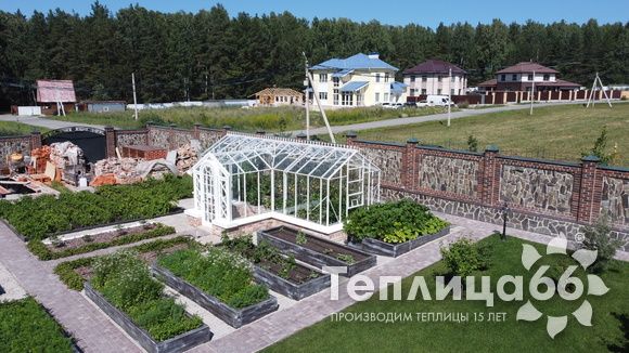 Индивидуальная теплица Ботаник в белом цвете!