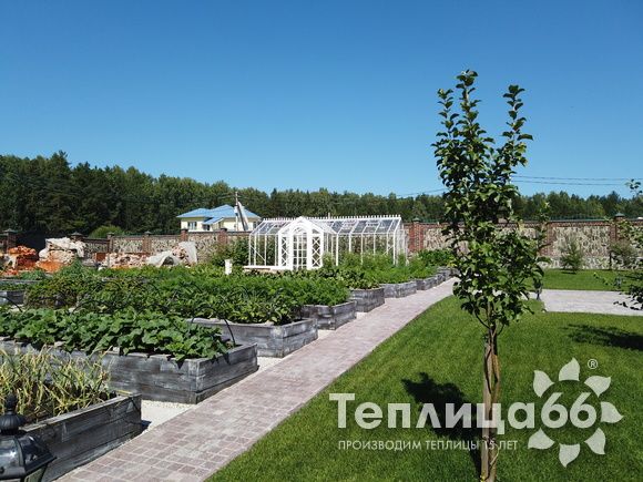 Индивидуальная теплица Ботаник в белом цвете!