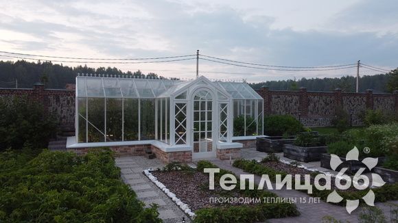 Индивидуальная теплица Ботаник в белом цвете!