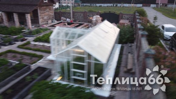 Индивидуальная теплица Ботаник в белом цвете!