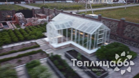 Индивидуальная теплица Ботаник в белом цвете!