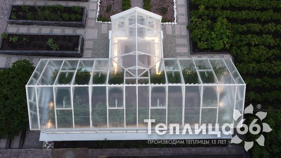 Индивидуальная теплица Ботаник в белом цвете!