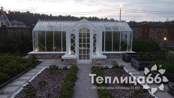 Индивидуальная теплица Ботаник в белом цвете!