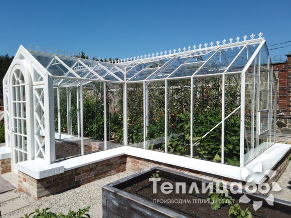 Индивидуальная теплица Ботаник в белом цвете!