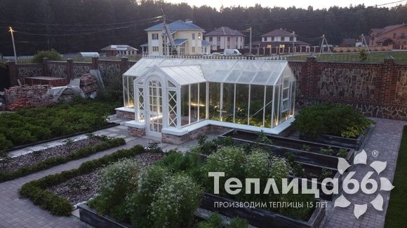 Индивидуальная теплица Ботаник в белом цвете!
