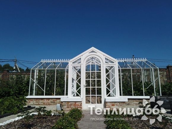 Индивидуальная теплица Ботаник в белом цвете!