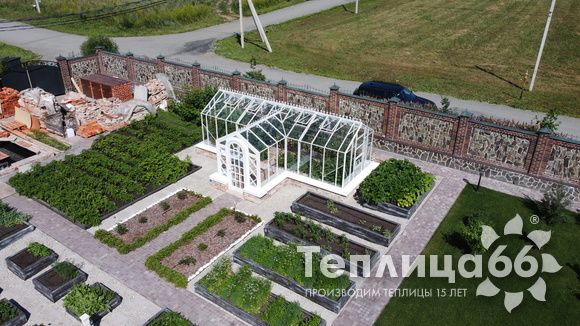 Индивидуальная теплица Ботаник в белом цвете!