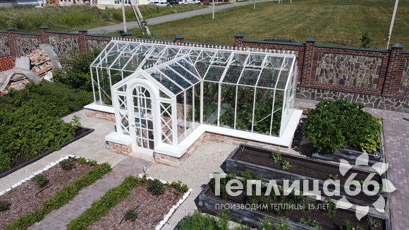 Индивидуальная теплица Ботаник в белом цвете!