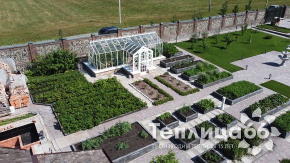Индивидуальная теплица Ботаник в белом цвете!