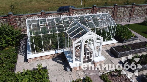 Индивидуальная теплица Ботаник в белом цвете!